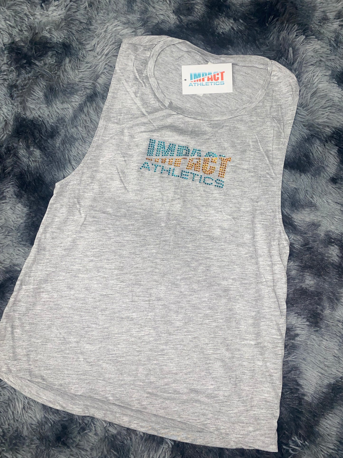 Gray Multi Color Bling Tank