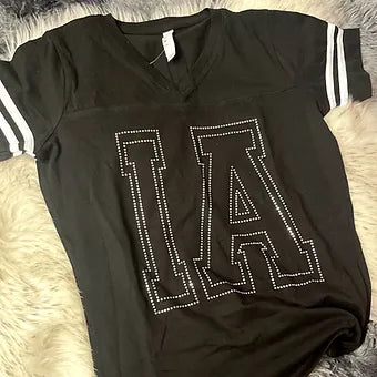 IA Bling V-Neck Ringer Tee