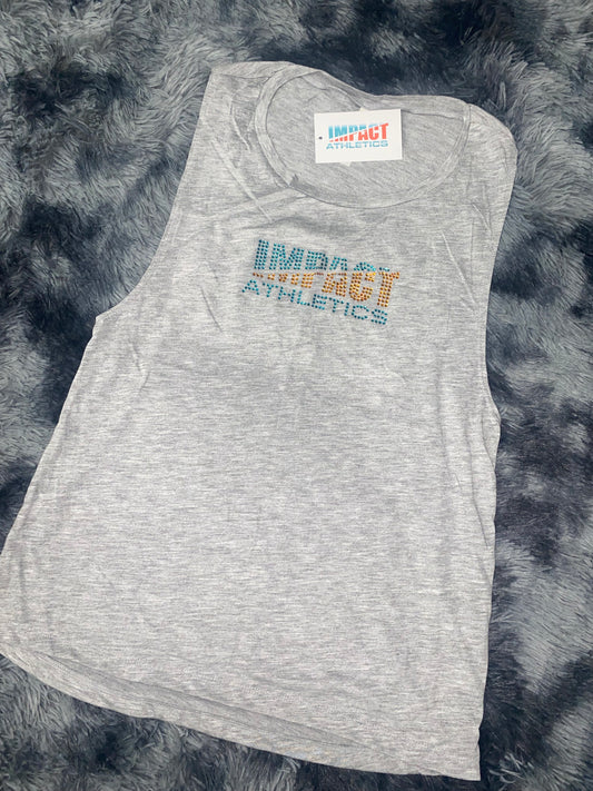 Gray Multi Color Bling Tank